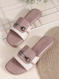 CHINRAAG Women Open Toe Flats with Buckles