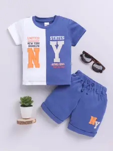 Moms Love Infant Boys Cotton Printed T-shirt with Shorts