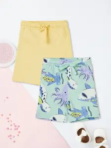 max Boys Pack Of 2 Nautical Printed Mid-Rise Shorts