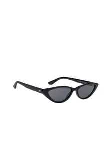 Vincent Chase Women Grey Lens & Black Cateye Sunglasses with