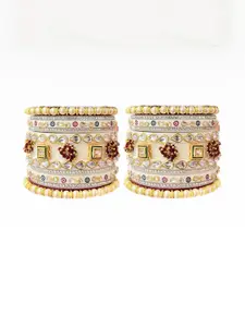 SHINE OF STARS Women White Set of 2 Bangle