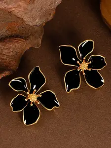 VAGHBHATT Gold-Plated Floral Shape Studs