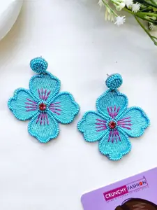 Crunchy Fashion Artificial Beaded Floral Shaped Drop Earrings