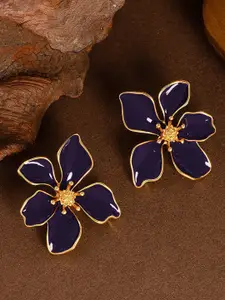 KRENOZ Gold-Plated Floral Stud