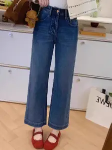 StyleCast Women Comfort Straight Fit High-Rise Light Fade Acid Wash Stretchable Jeans