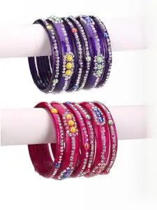 SOMIL Women Traditional Ethnic Kada Set Multicolor Bangles