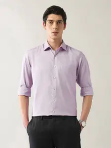 Arrow Men Slim Fit Textured Spread Collar Cotton Formal Shirt