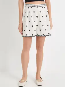 Koton Women Conversational Printed Mid Rise Shorts