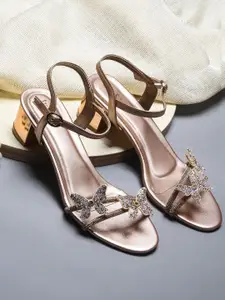 Froh Feet Women Embellished Party Block Sandals