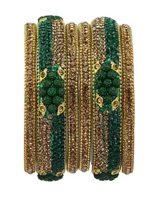 RIJOLI Alloy Artificial Stones & Beads Bangle