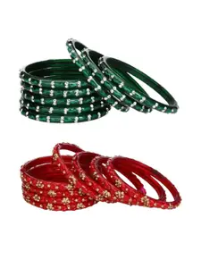 SOMIL Women Green And Red Bangle