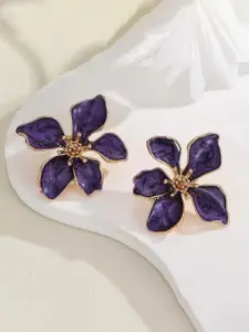 VAGHBHATT Gold-Plated Floral Shape Studs
