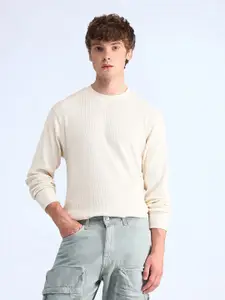 Flying Machine Men Cotton Pullover Sweatshirt