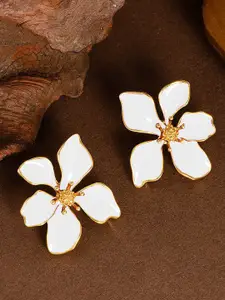 VAGHBHATT Gold-Plated Floral Shape Studs