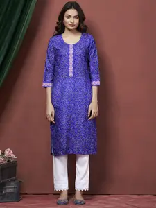 Fashion Basket Women Floral Printed Round Neck Kurta