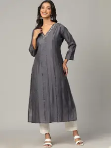 4u Fashion Embellished A-Line Kurta