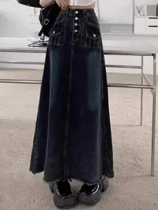 StyleCast x Revolte Flared Maxi Skirt