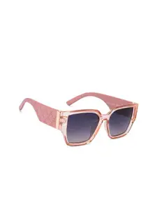Vincent Chase Women Grey Lens & Pink Square Sunglasses with