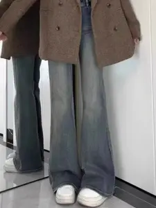 StyleCast Women Comfort Flared High-Rise Light Fade Cottton Stretchable Jeans