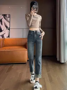 StyleCast Women Comfort Straight Fit High-Rise Jeans