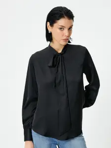 Koton Women Tie-Up Neck Shirt Style Top