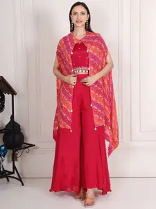 KRIDHAA FASHION BOUTIQUE
Embroidered Top & Skirt with Shrug Co-Ord Set