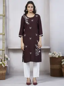 Fashion Basket Women Ethnic Motifs Embroidered Thread Work Kurta