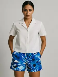 GAB Pure Cotton Shirt With Printed Shorts Co-Ords