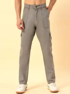 STUDIO NEXX Men Straight Fit Mid-Rise Cargos Jeans