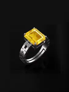 GenZcomplex Silver-Plated Brass Finger Ring