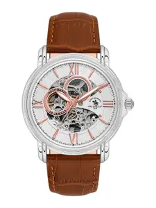 SANTA BARBARA POLO & RACQUET CLUB Men Dial & Leather Straps Analogue Watch SB.8.10002-3