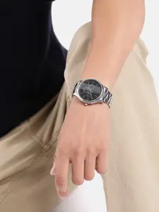 WROGN Men Brass Dial & Straps Analogue Chronograph Watch