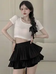 StyleCast Tiered Mini Skirt