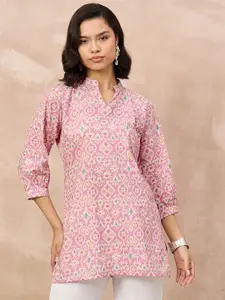 all about you Women Printed Ethnic Cotton Top