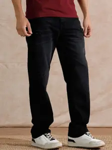 WROGN Men Comfort Relaxed Fit Mid-Rise Light Fade Non Stretchable Jeans