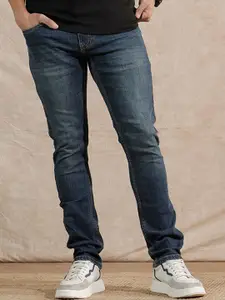 WROGN Men Comfort Slim Fit Mid-Rise Light Fade Jeans