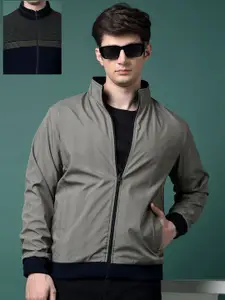 Crimsoune Club Mock Collar Reversible Bomber Jacket