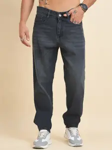 STUDIO NEXX Men Straight Fit Mid-Rise Low Distress Light Fade Jeans