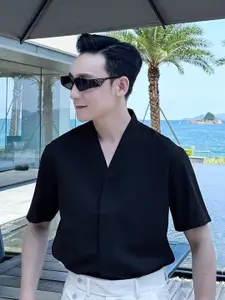 StyleCast x Revolte Collarless Short Sleeves Shirt