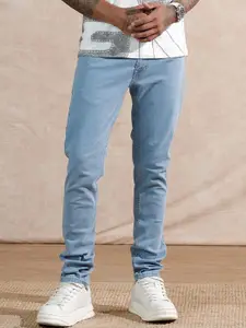 WROGN Men Comfort Tapered Fit Mid-Rise Jeans