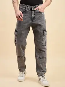 STUDIO NEXX Men Straight Fit Mid-Rise Cotton Cargos Jeans