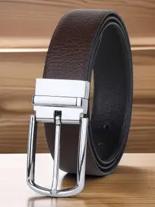 Provogue Men Textured Leather Reversible Formal Belt