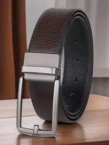 Provogue Men Textured Leather Reversible Formal Belt