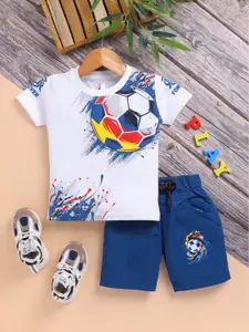 Toonyport Boys Printed Pure Cotton T-shirt with Shorts