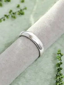 Tweov  Jewels Tweov Jewels 925 Sterling Silver Rhodium-Plated Band Finger Ring