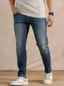 WROGN Men Comfort Skinny Fit Mid-Rise Heavy Fade Jeans