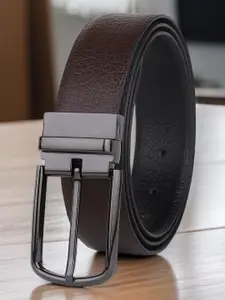 Provogue Men Textured Leather Reversible Formal Belt