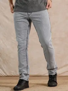 WROGN Men Comfort Slim Fit Mid-Rise Light Fade Jeans