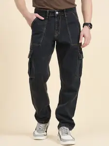 STUDIO NEXX Men Straight Fit Mid-Rise Cargo Styles Jeans