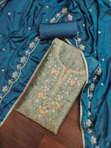 KIMISHA Embroidered Organza Unstitched Dress Material